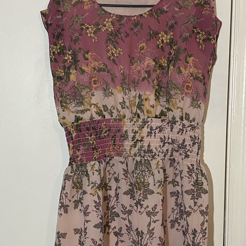 Floral dress -large - very pretty when worn - great condition